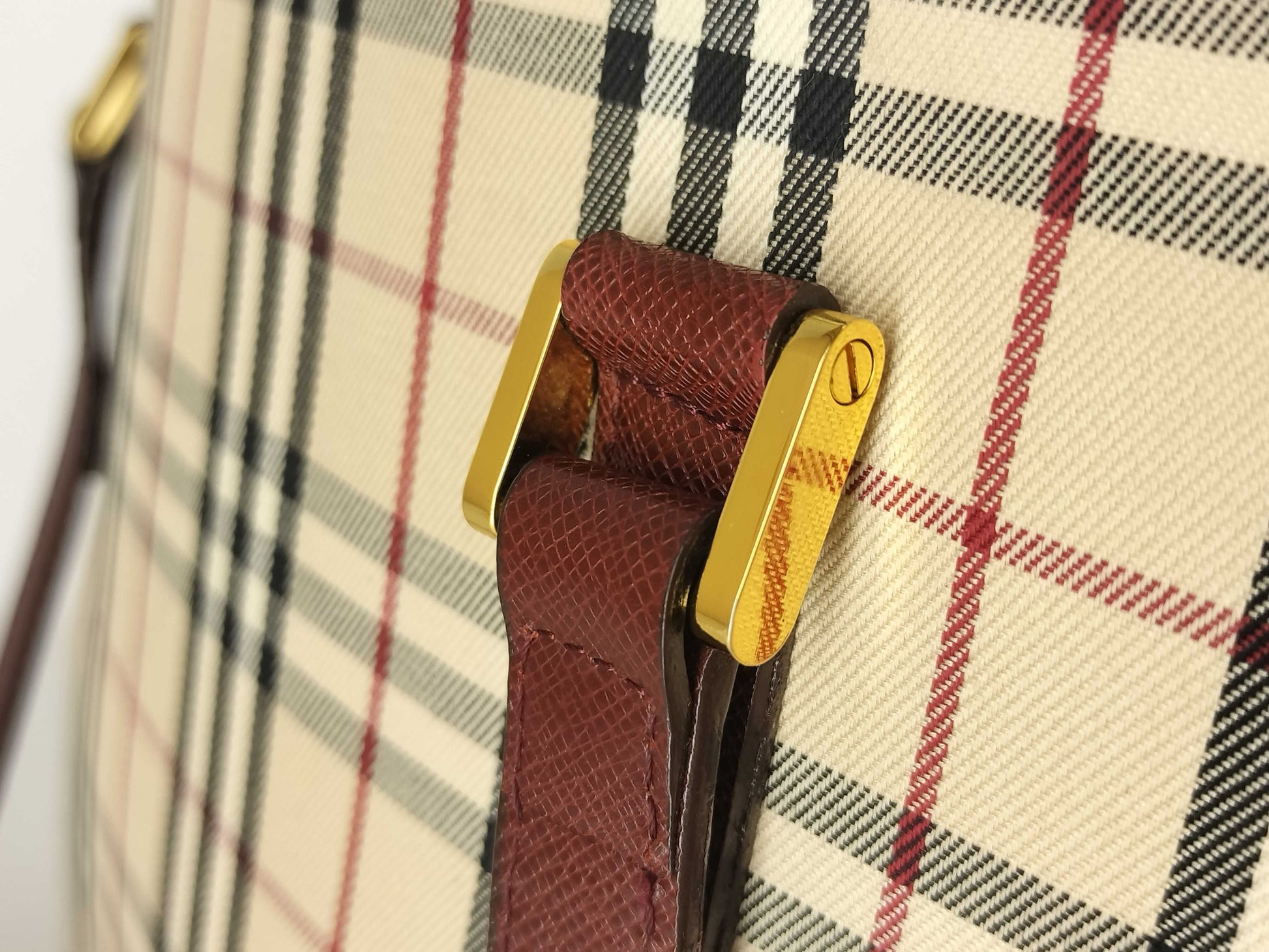 BURBERRY Tote Bag / Nova Check / Nylon Canvas / Beige Tote Bag