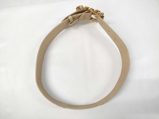 CHANEL CHANEL Belt 70/28 Gold Beige Belt