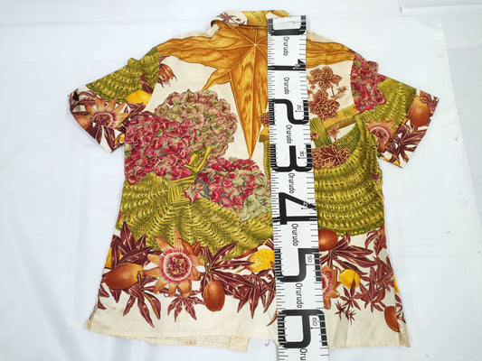 HERMES PASSIFLORES Passion Flower Shirt, Size 40