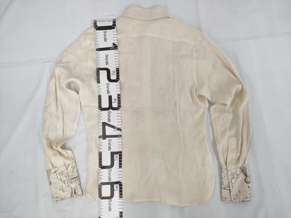 HERMES HERMES Accordion Blouse Shirt Musical Note 38 Shirt