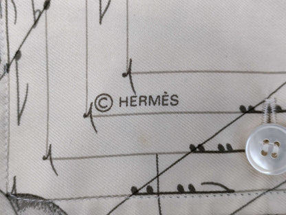 HERMES HERMES Accordion Blouse Shirt Musical Note 38 Shirt