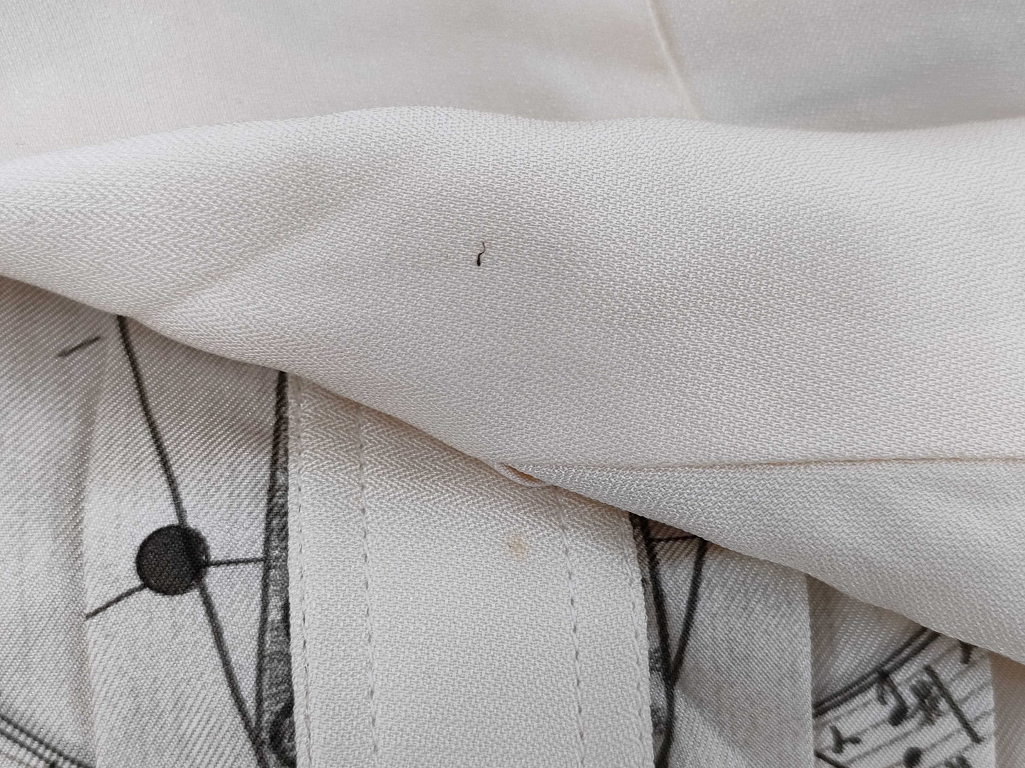 HERMES HERMES Accordion Blouse Shirt Musical Note 38 Shirt