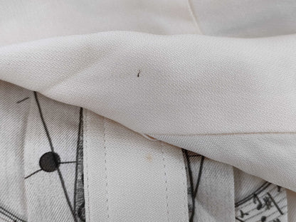 HERMES HERMES Accordion Blouse Shirt Musical Note 38 Shirt