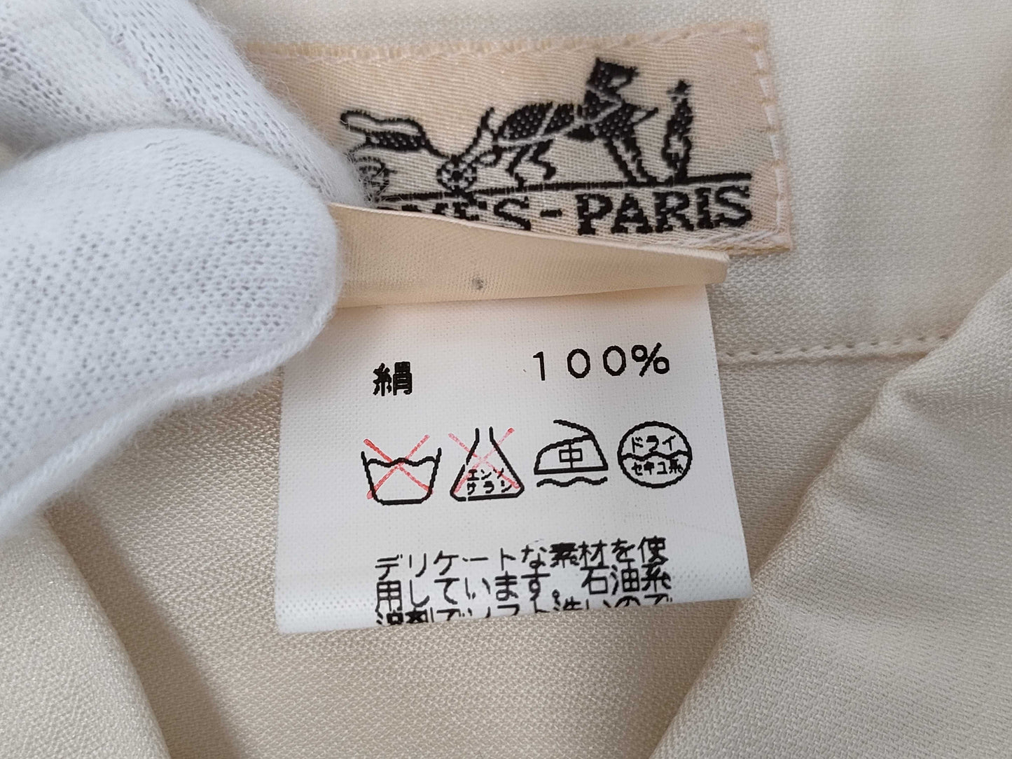 HERMES HERMES Accordion Blouse Shirt Musical Note 38 Shirt