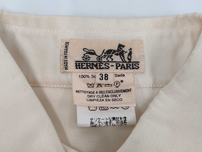 HERMES HERMES Accordion Blouse Shirt Musical Note 38 Shirt