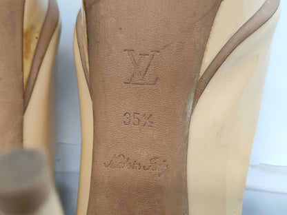 LOUIS VUITTON LOUIS VUITTON Louis Vuitton Back Logo Heel Pumps Size 35 1/2