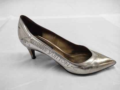 LOUIS VUITTON LOUIS VUITTON Louis Vuitton Punching Logo Heel Pumps Size 35