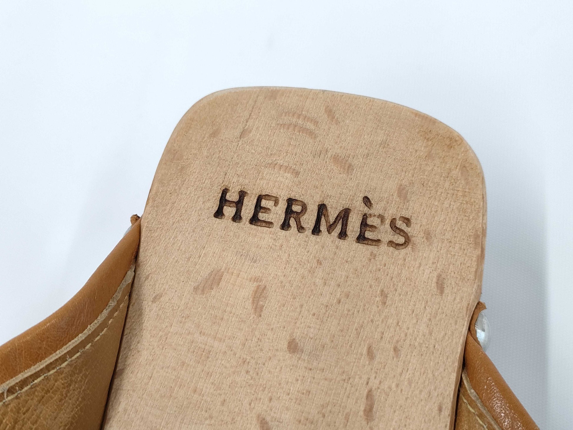 HERMES HERMES Wood Mule Sabo Sandals Size 37 Sandals