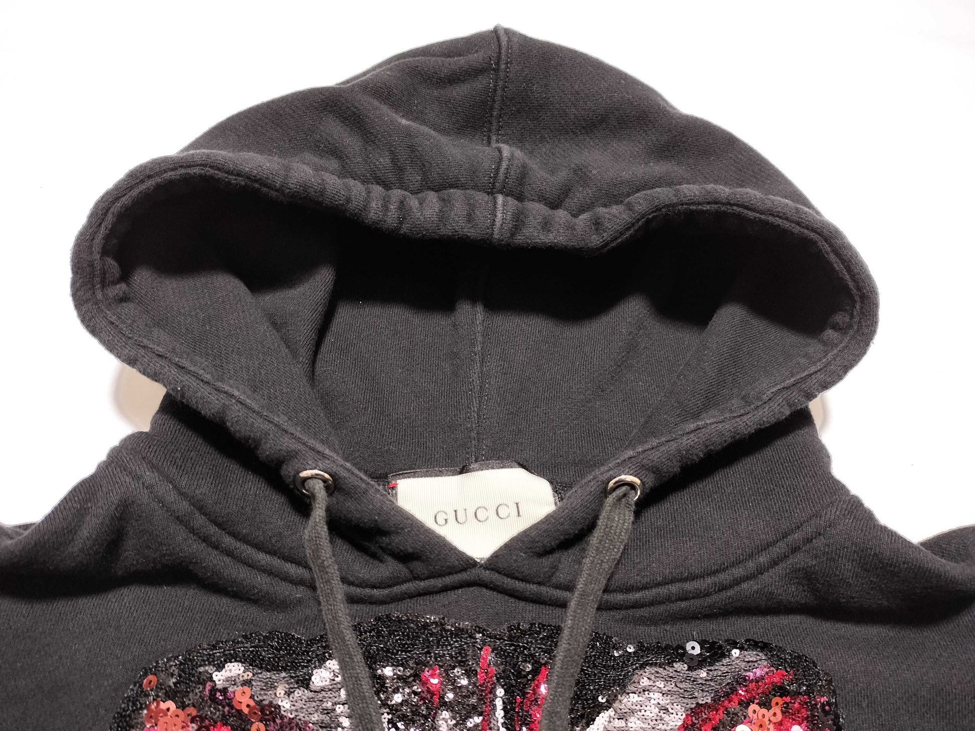 GUCCI Cat Coco Capitan Sequin Hoodie Top
