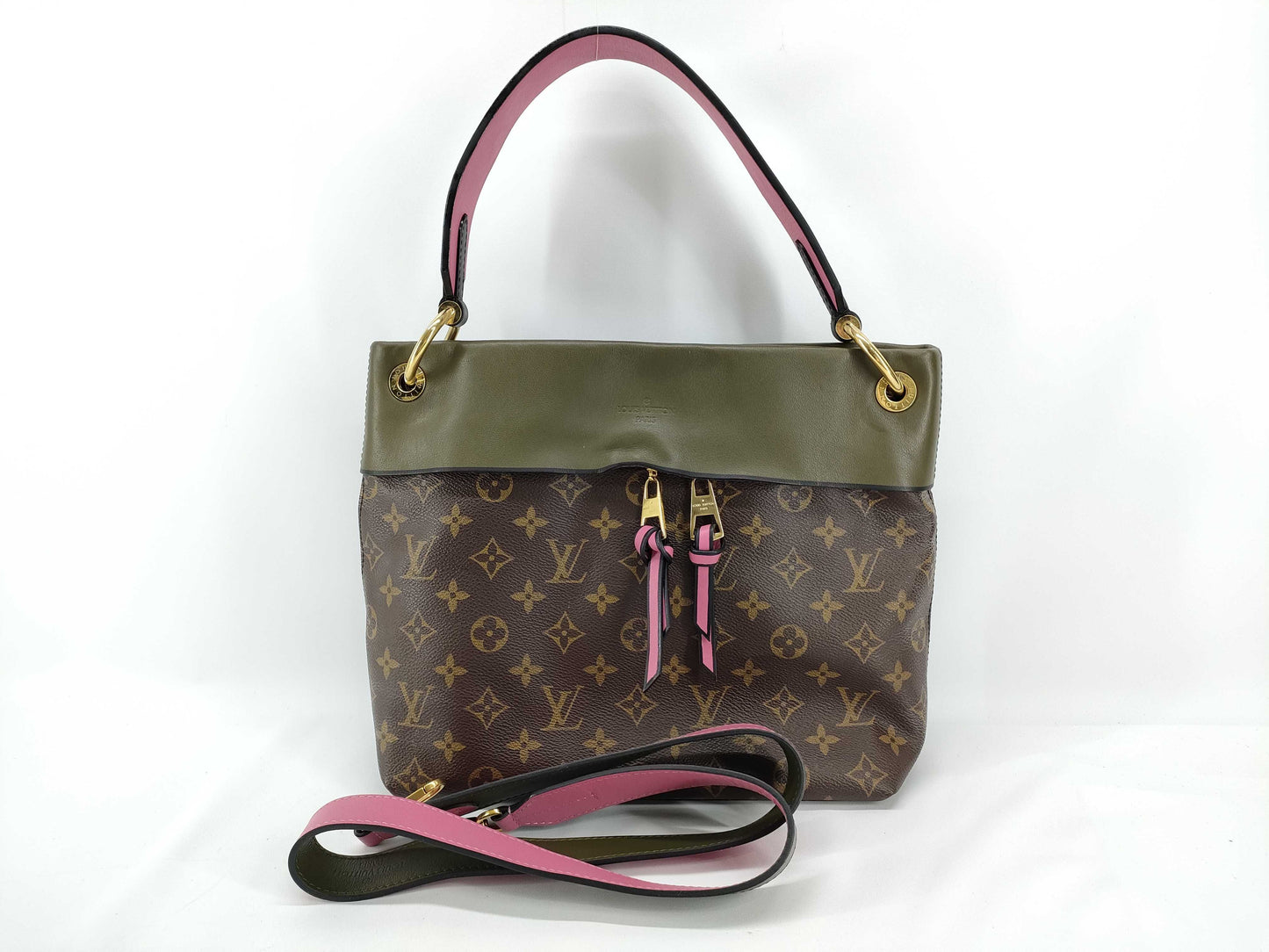 LOUIS VUITTON M43159 Monogram Louis Vuitton Tuileries Besace Khaki/Pink Shoulder Bag with G Hardware CA5106 Shoulder Bag
