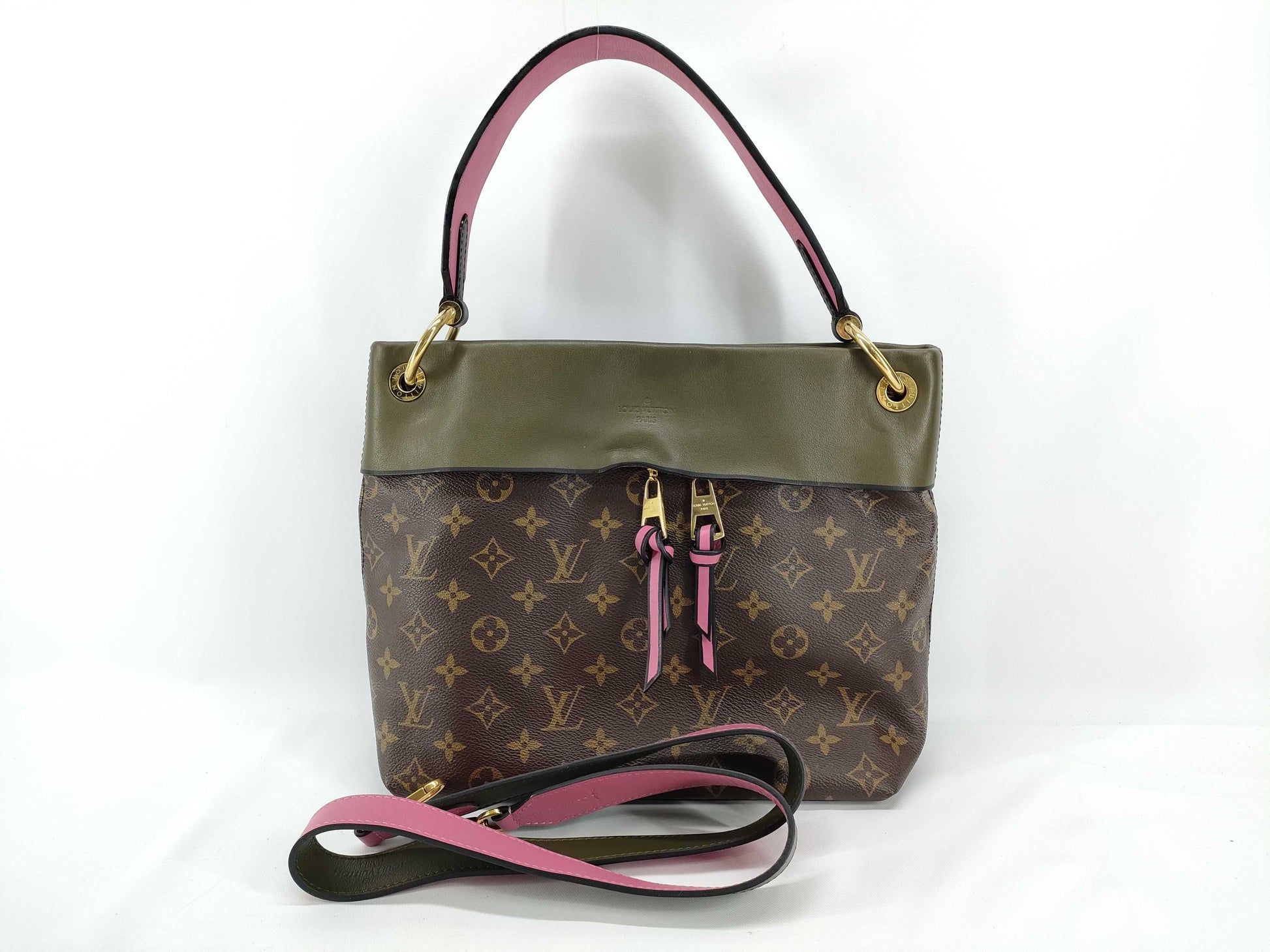 LOUIS VUITTON M43159 Monogram Louis Vuitton Tuileries Besace Khaki/Pink Shoulder Bag with G Hardware CA5106 Shoulder Bag