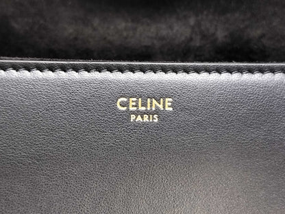 CELINE Teen Soft 16 Seize Shoulder Bag in Black. Includes dust bag and shoulder strap.
