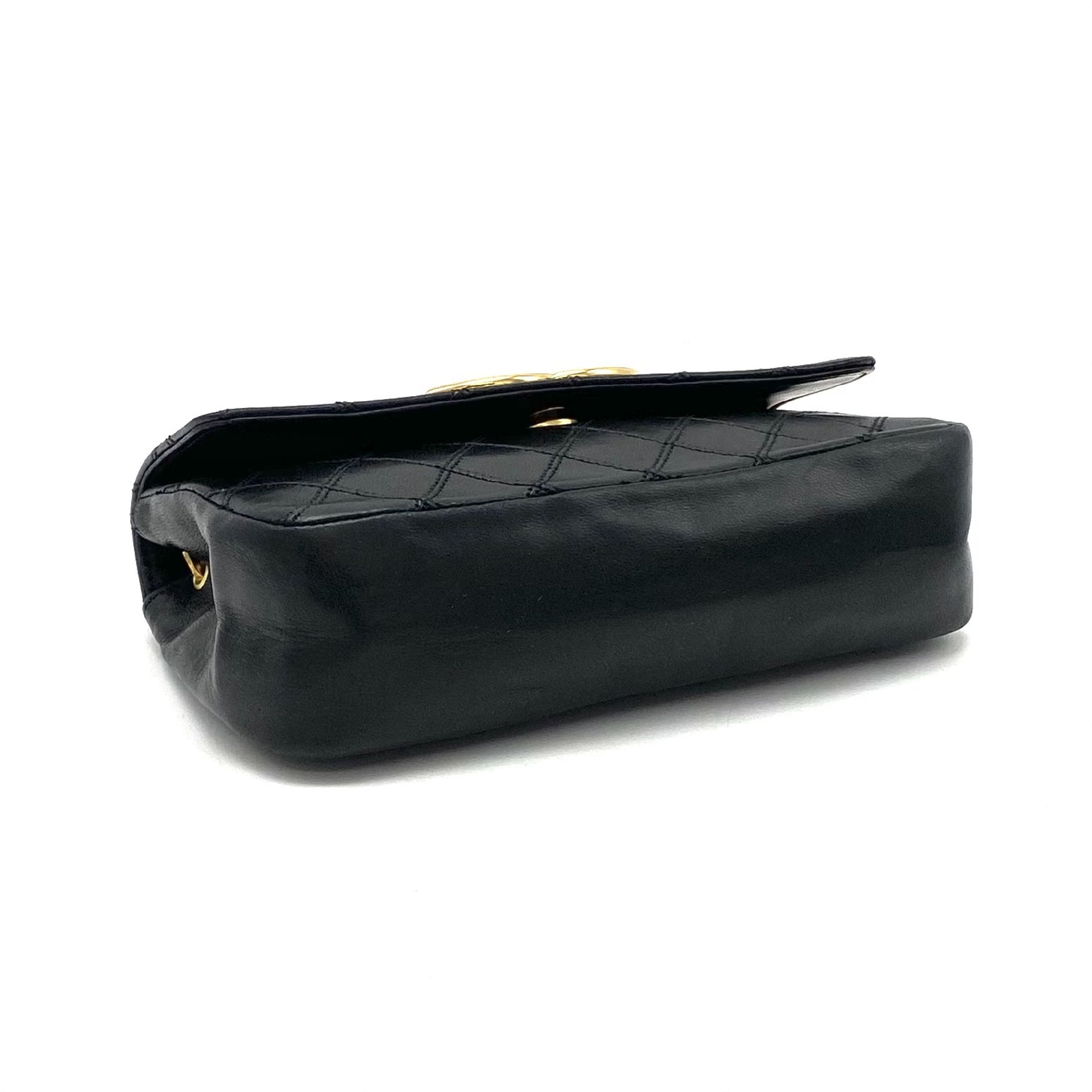 CHANEL CHANEL Bicolor Push Lock Large Coco Mark Leather Chain Shoulder Bag