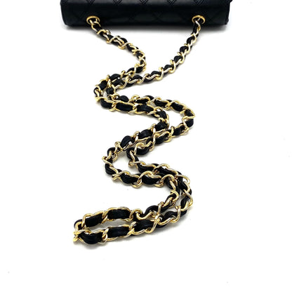 CHANEL CHANEL Bicolor Push Lock Large Coco Mark Leather Chain Shoulder Bag