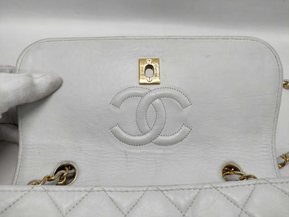 CHANEL Matelasse Turnlock Coco Mark Two-Tone Lambskin Chain Shoulder Bag with Pouch
