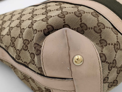 GUCCI GG Canvas Ophidia Leather x Canvas 257084 Handbag