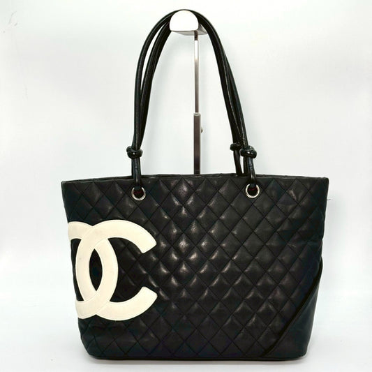 CHANEL Cambon Large Tote Bag, Black, No Serial Number Seal