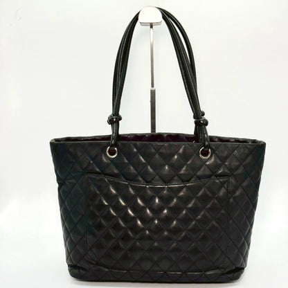 CHANEL Cambon Large Tote Bag, Black, No Serial Number Seal