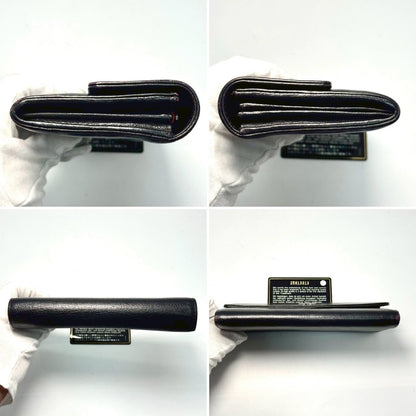 CHANEL Bi-fold Long Wallet, Black, Black/Red, with Guarantee Card, 25613313 Wallet