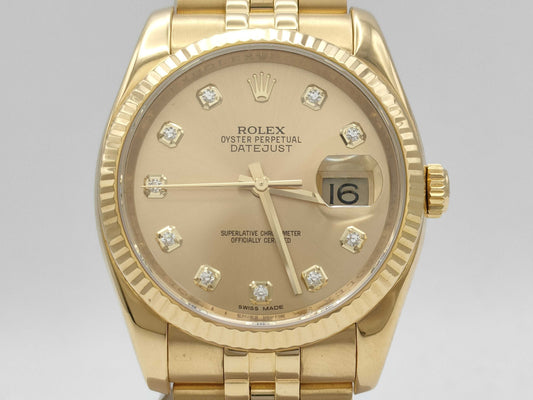 ROLEX Datejust 116238G 3KX66311 Champagne Dial Men's Watch