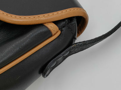 CELINE Triomphe Shoulder Bag in Black Leather