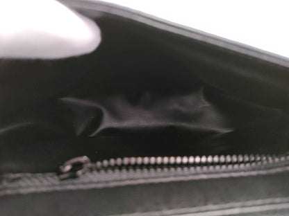 CELINE Triomphe Shoulder Bag in Black Leather