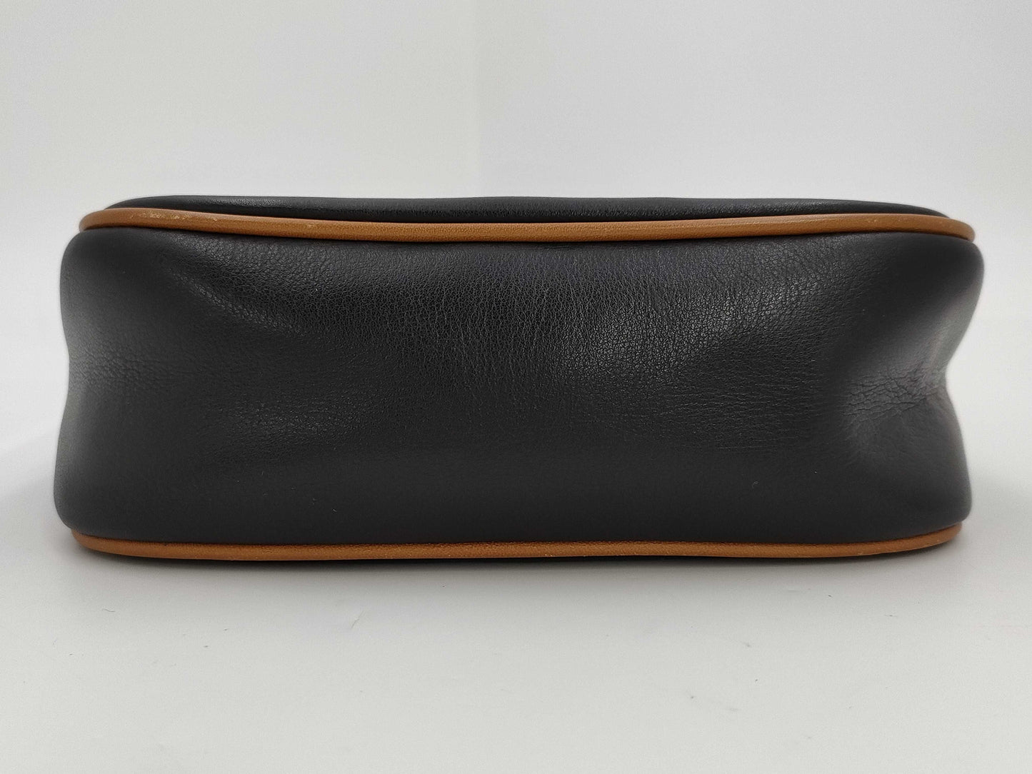 CELINE Triomphe Shoulder Bag in Black Leather