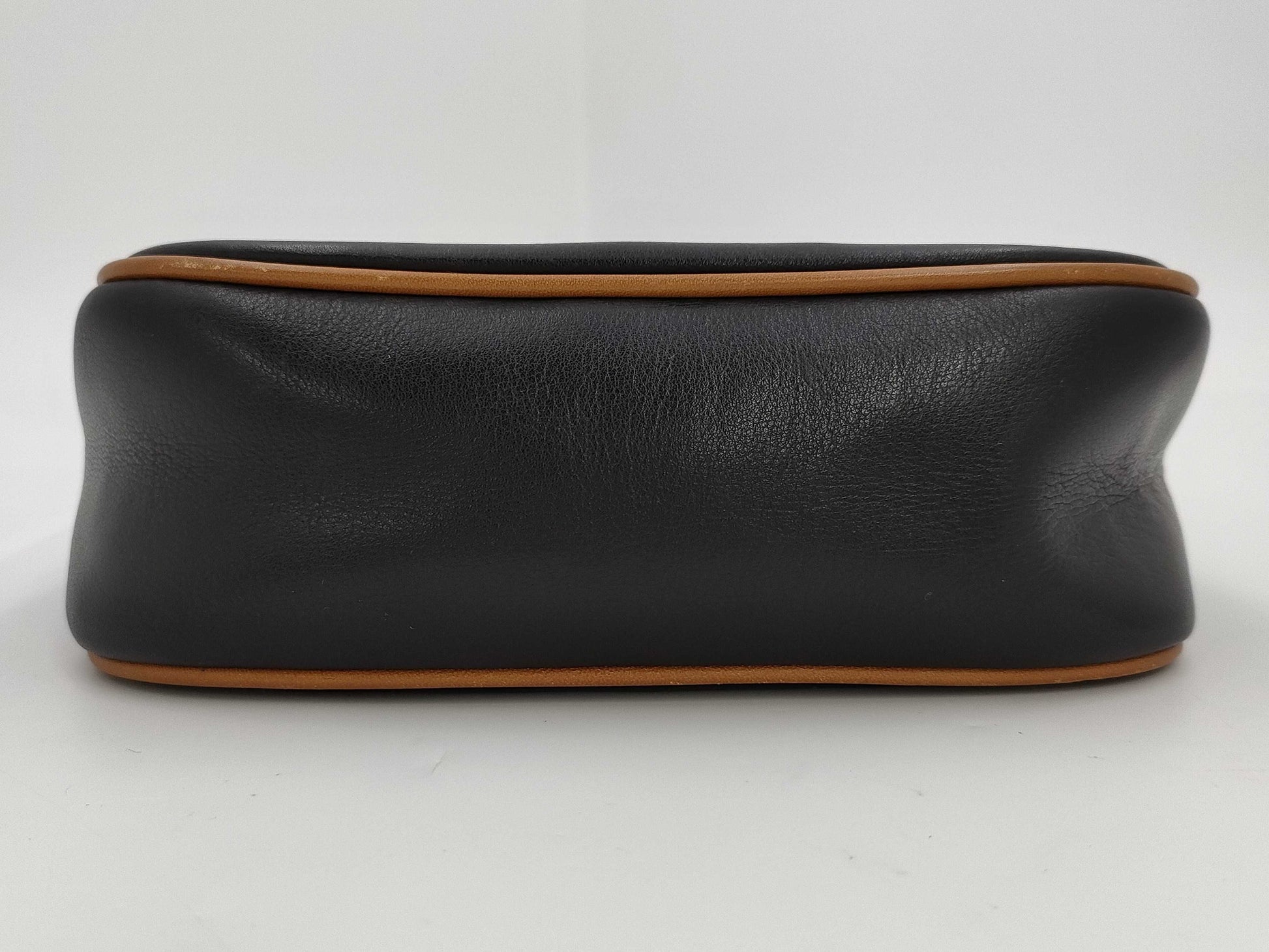 CELINE Triomphe Shoulder Bag in Black Leather