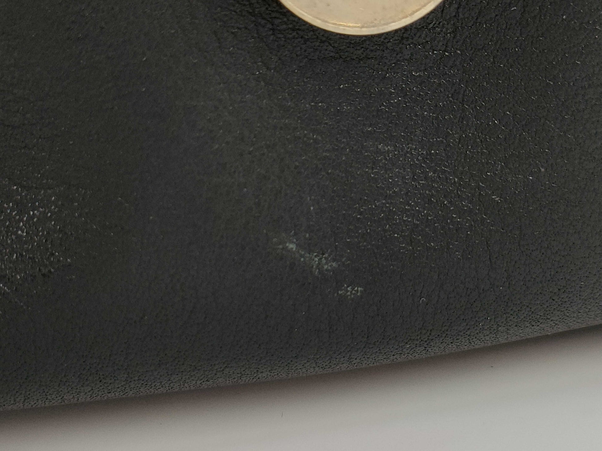 CELINE Triomphe Shoulder Bag in Black Leather