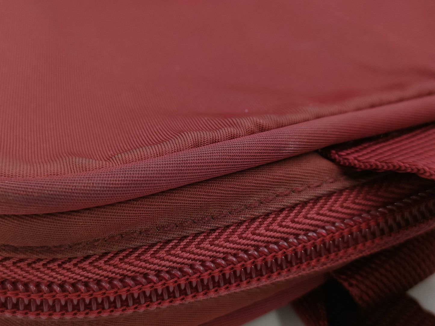 PRADA Nylon Triangle Plate Red Tote Bag