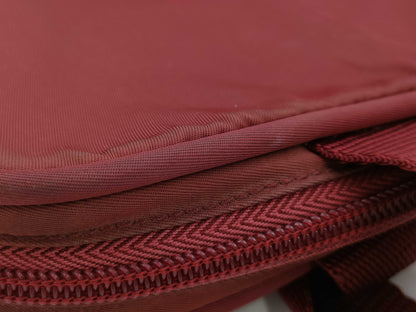 PRADA Nylon Triangle Plate Red Tote Bag