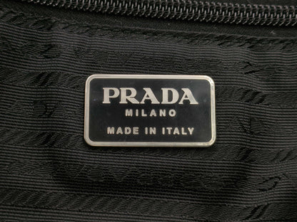 PRADA Nylon Triangle Plate Red Tote Bag