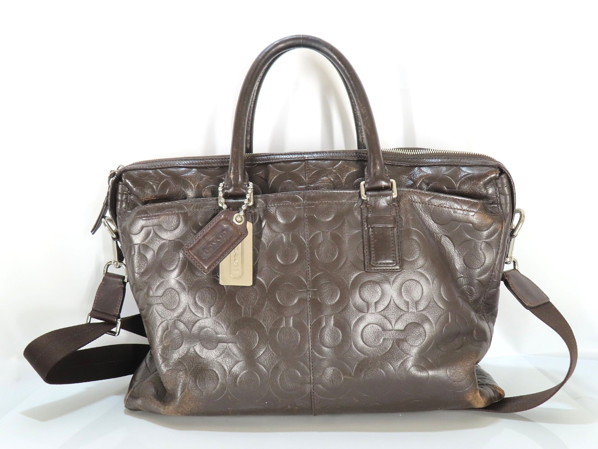 COACH leather tote handbag