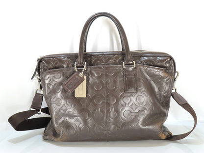 COACH leather tote handbag