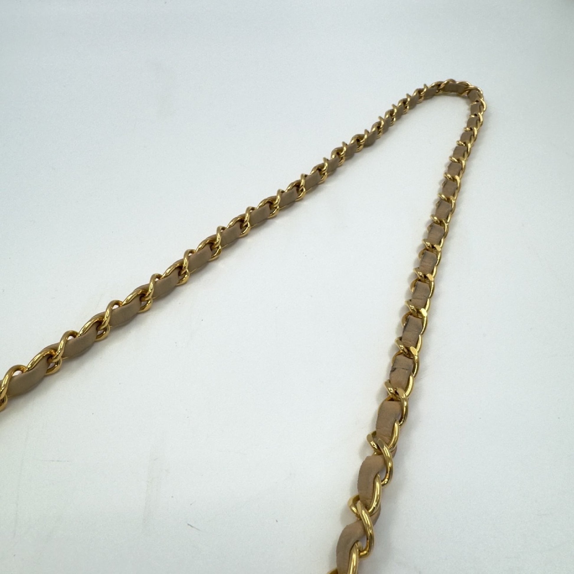 CHANEL Chain Shoulder Bag with Coco Mark, Beige