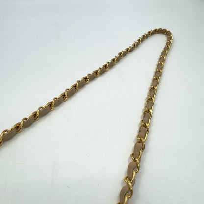 CHANEL Chain Shoulder Bag with Coco Mark, Beige
