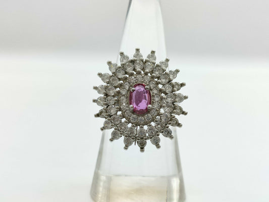 R0.62ct Clear Stone SV925 5.4g Ring 