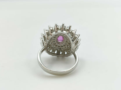 R0.62ct Clear Stone SV925 5.4g Ring 