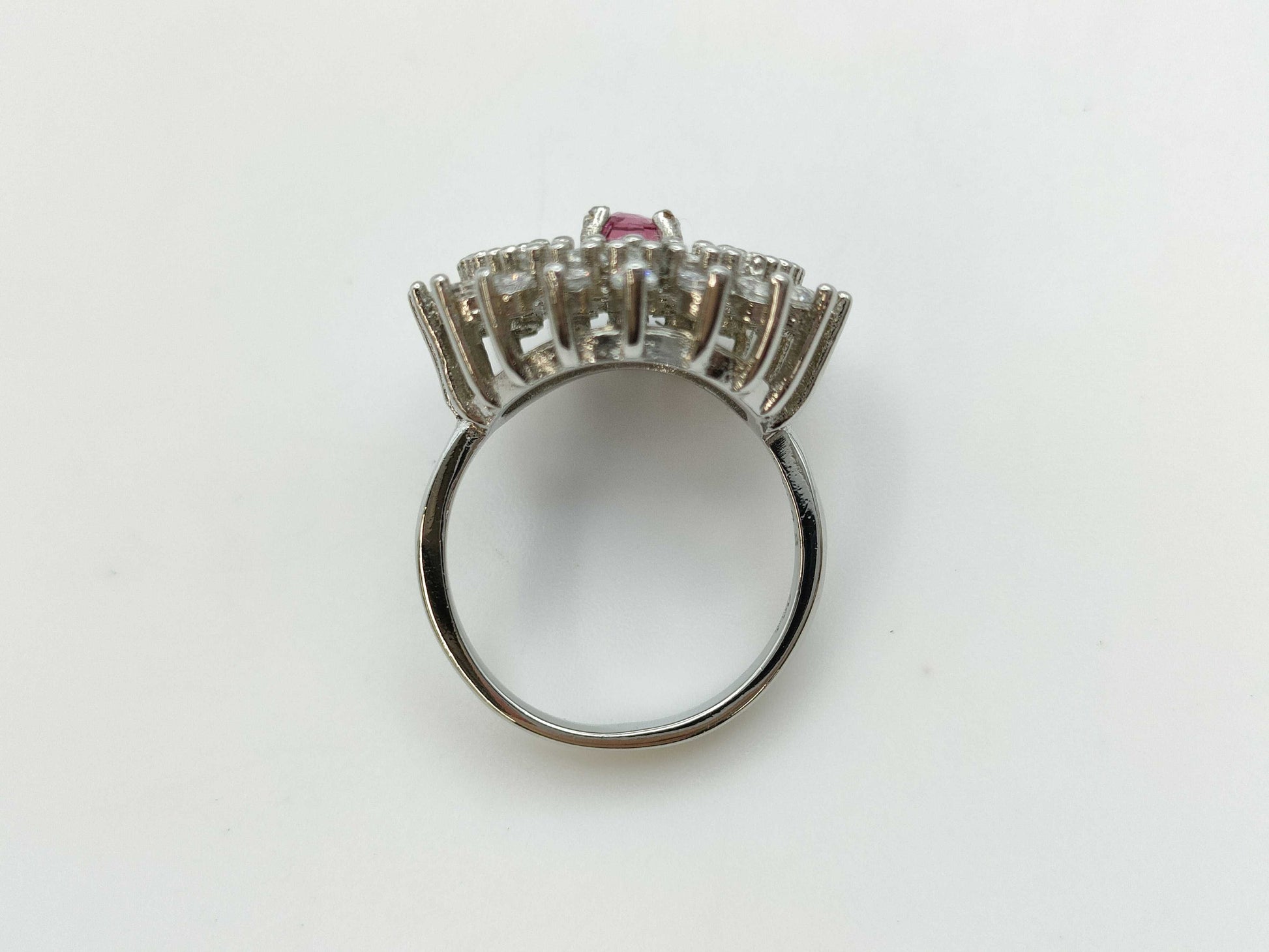 R0.62ct Clear Stone SV925 5.4g Ring 