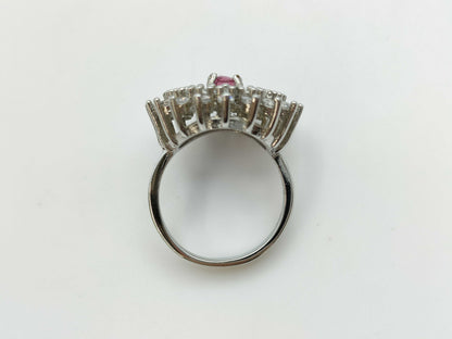 R0.62ct Clear Stone SV925 5.4g Ring 