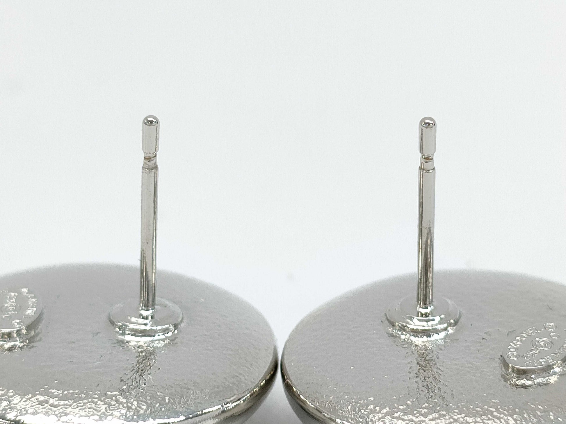 CHANEL Cruise Line F25C Earrings, Unused, Size S, Coco Mark, Rhinestones, White, Box Included