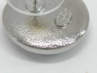 CHANEL Cruise Line F25C Earrings, Unused, Size S, Coco Mark, Rhinestones, White, Box Included