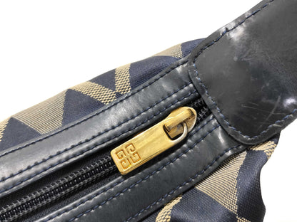 GIVENCHY GIVENCHY logo leather handbag with gold hardware