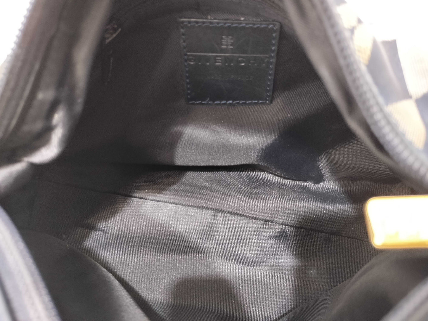 GIVENCHY GIVENCHY logo leather handbag with gold hardware