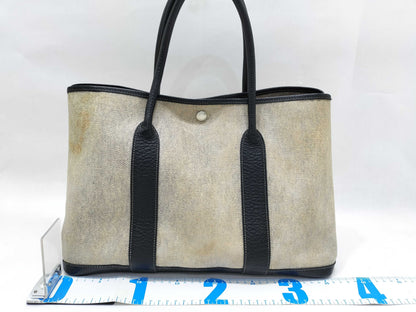 HERMES Garden Party PM Tote Bag, Toile H, F Stamped