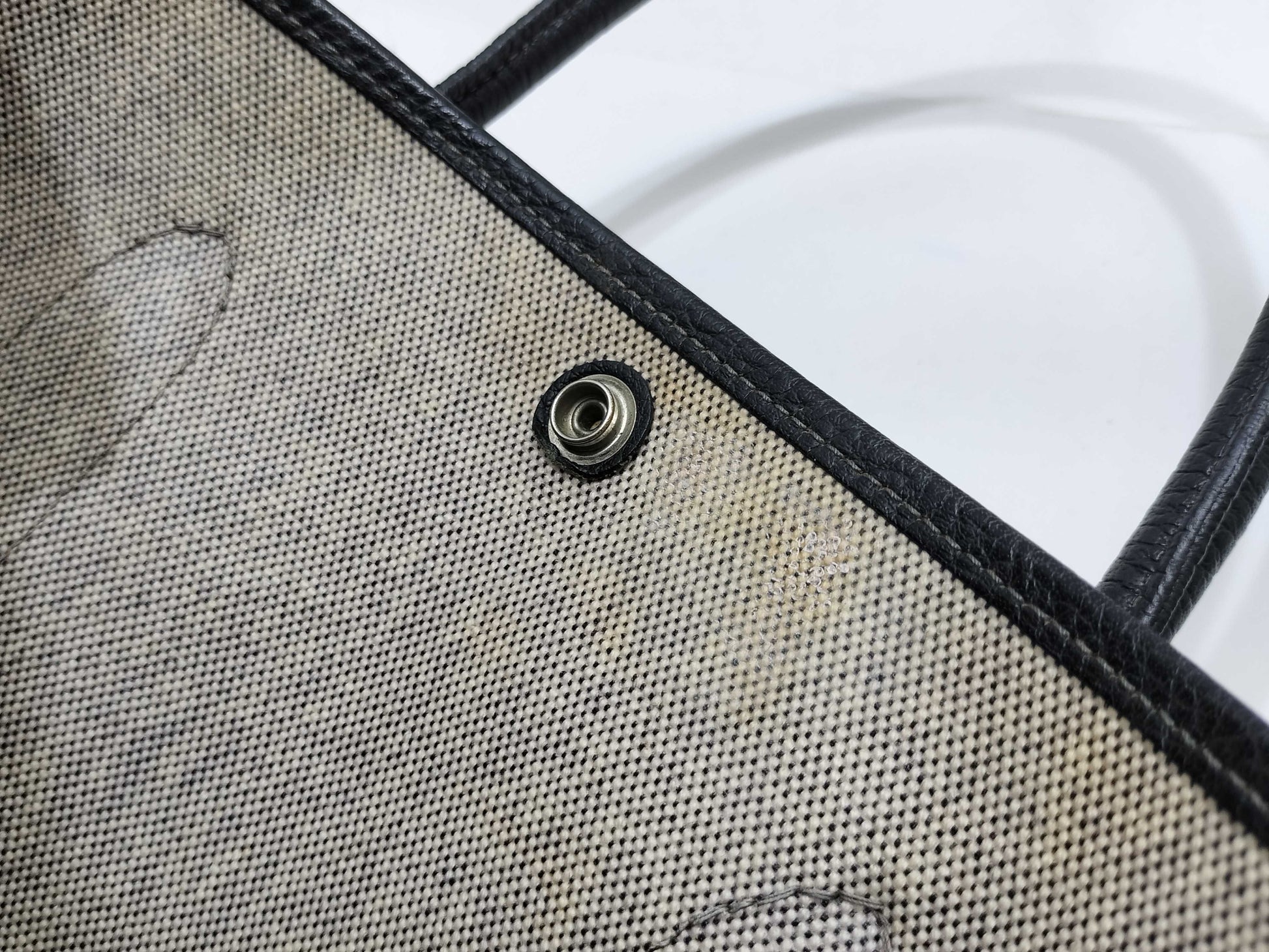 HERMES Garden Party PM Tote Bag, Toile H, F Stamped