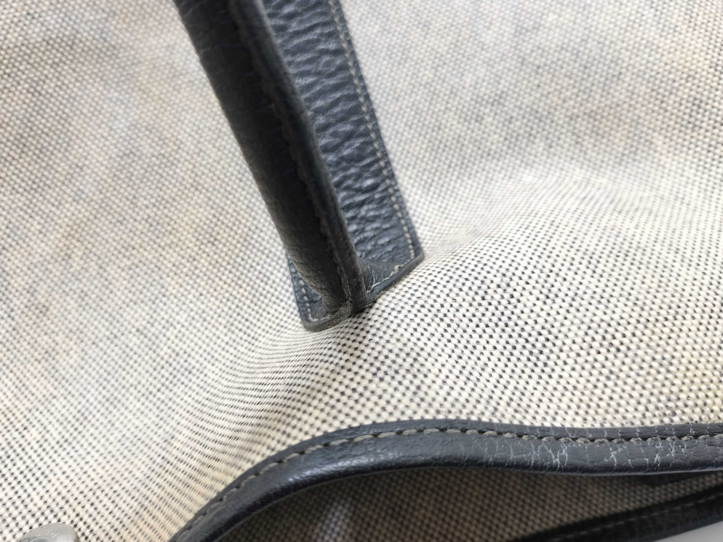 HERMES Garden Party PM Tote Bag, Toile H, F Stamped