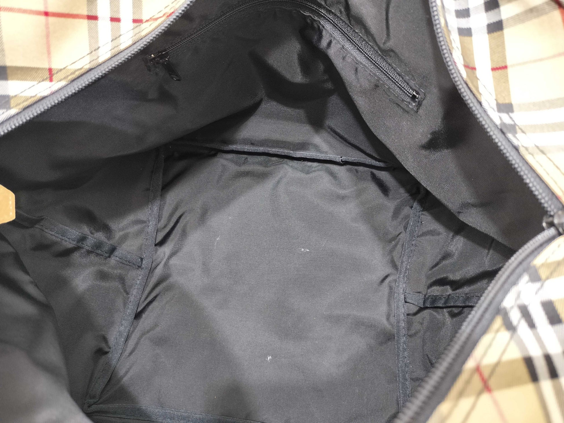 Burberrys Nova Check Nylon Handbag