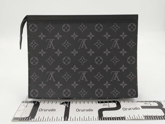 LOUIS VUITTON Monogram Eclipse Pochette Voyage MM Second Bag