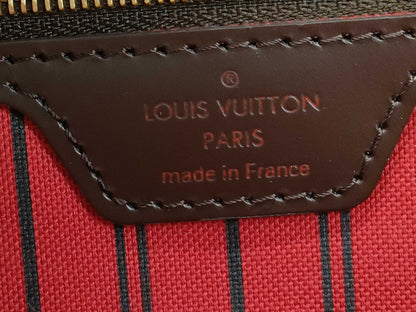 LOUIS VUITTON Damier Neverfull MM Tote Bag with Pouch